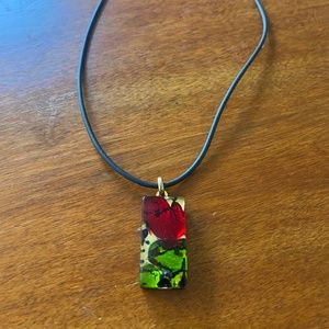 Italian glass pendant necklace